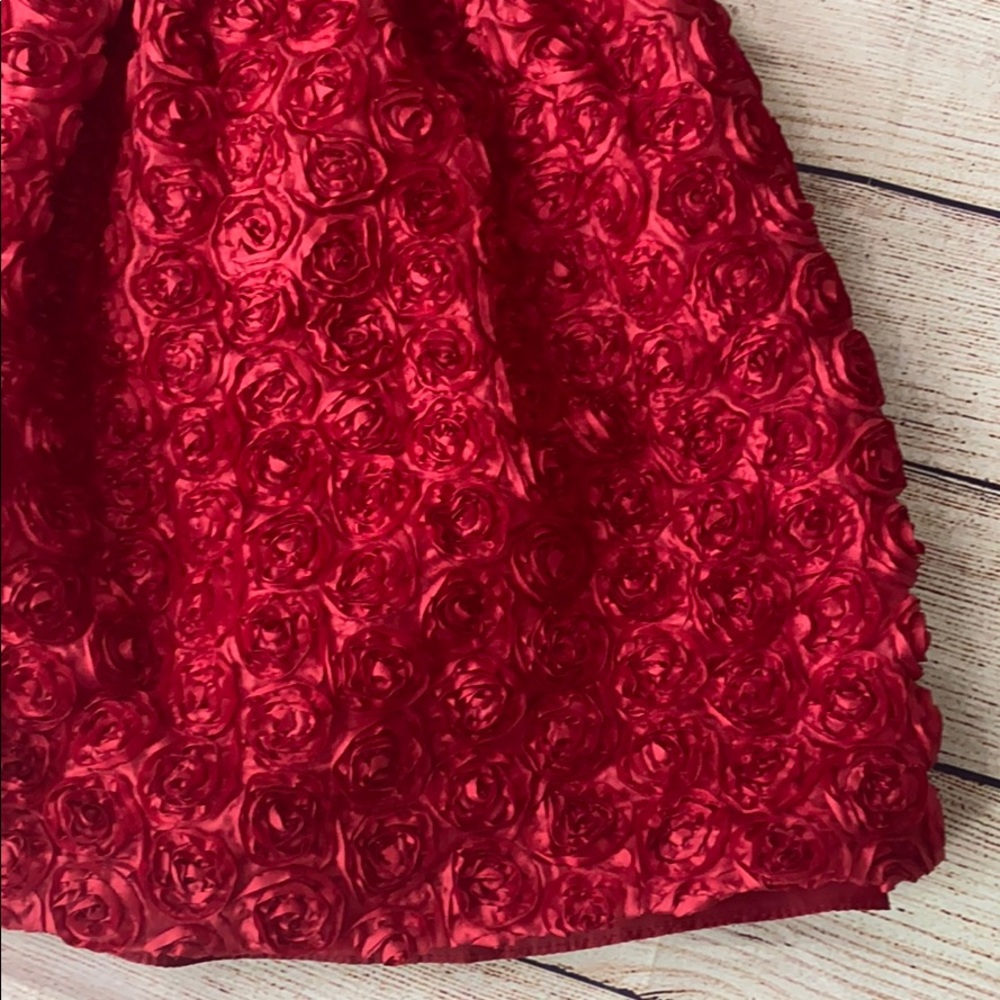 Adorable Red Flower Holiday Dress - Picture 3 of 7